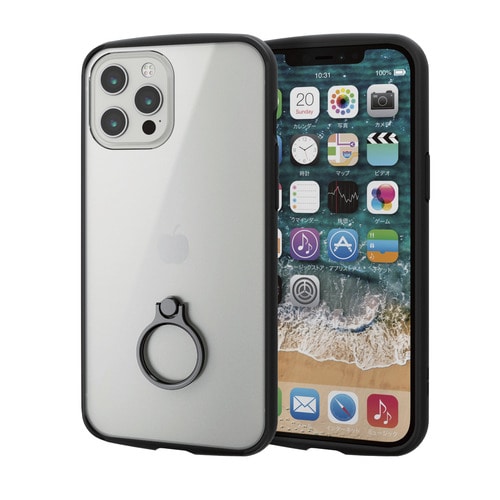 iPhone12ProMaxケースフレームブラック