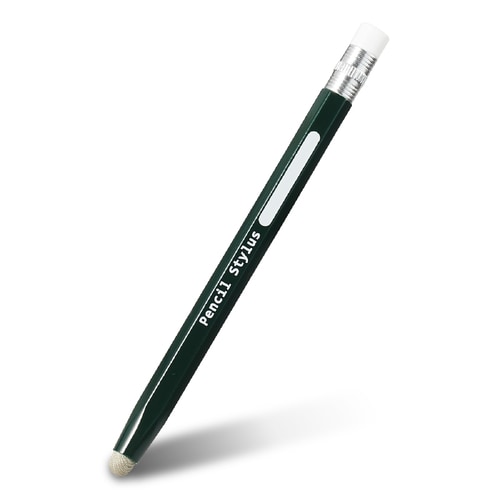 鉛筆型タッチペン/緑色/導電繊維/簡易パッケージ