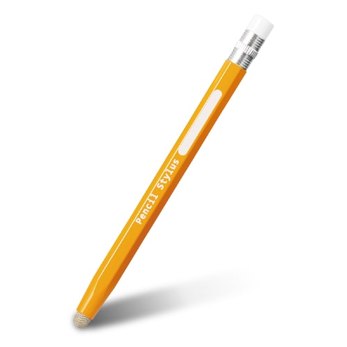 鉛筆型タッチペン/黄色/導電繊維/簡易パッケージ