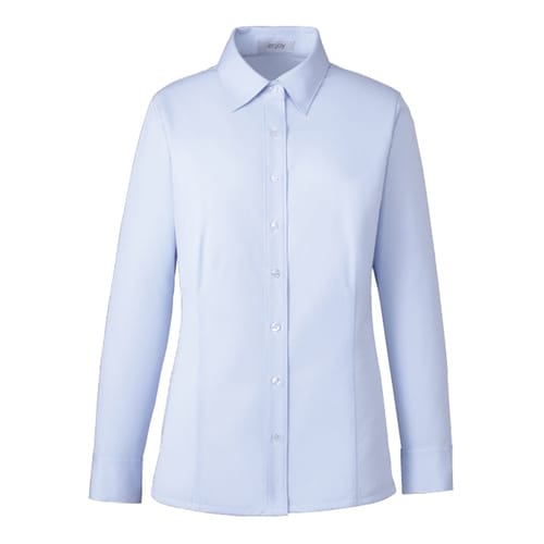 長袖シャツブラウス13号EWB690(ブルー)