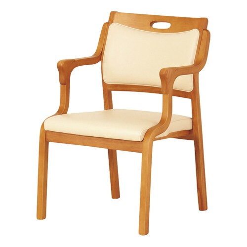 らくらくチェア 白 ブラウン