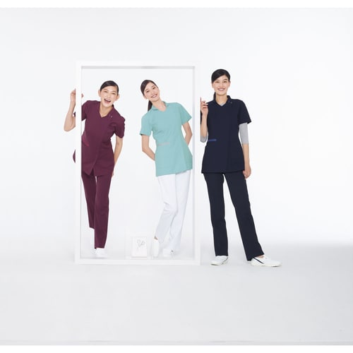 女子ハイブリッドチュニック ネイビー(L)