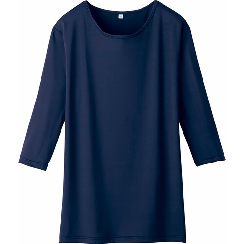 七分袖インナーTシャツ ネービー(LL)