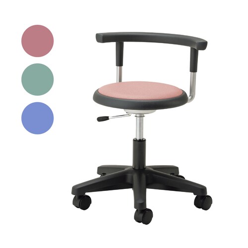 マツヨシ クランケチェア背付 濃赤キャスタータイプ