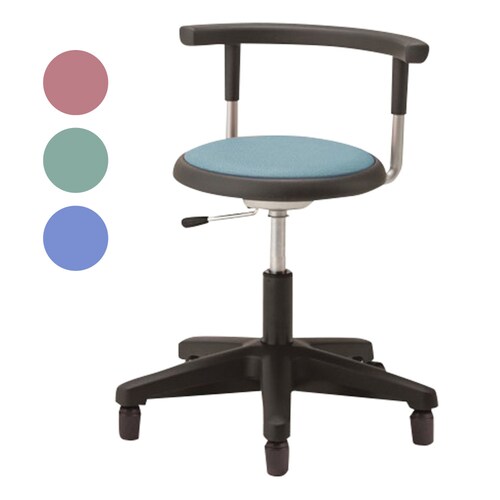 マツヨシ クランケチェア背付 濃赤コテイゴムアシ