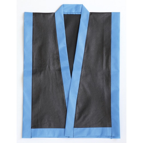 カラー不織布 エイサー打掛 黒(襟青)S 帯付