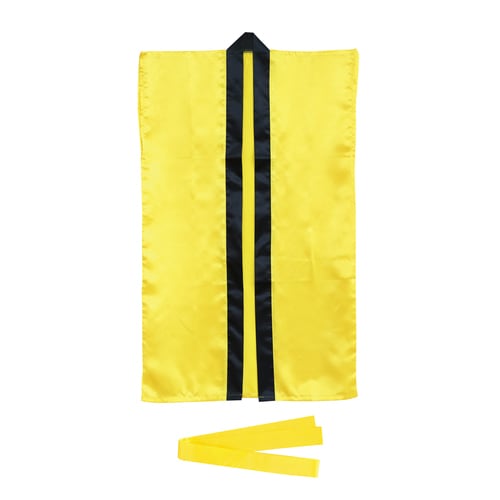 ソフトサテンロングハッピS黄ハチマキ付