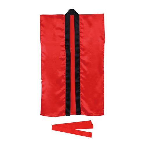 ソフトサテンロングハッピS赤ハチマキ付