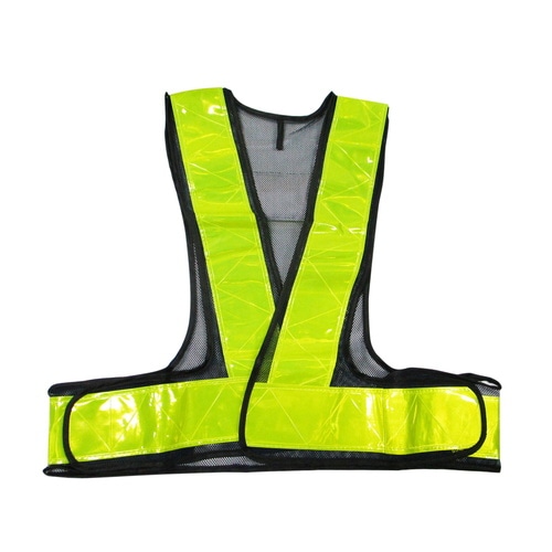 反射安全ベストショート 紺/黄色