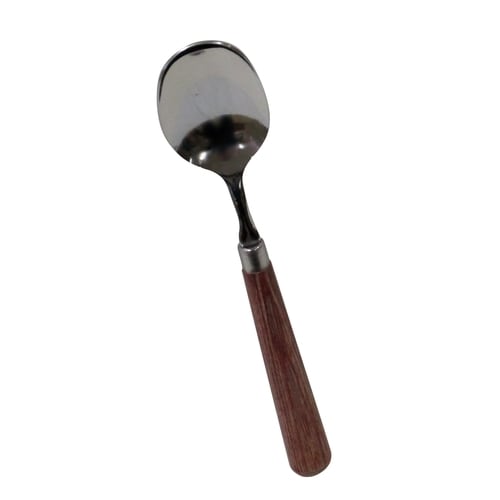 シャイニー 木柄 デザートスプーン
