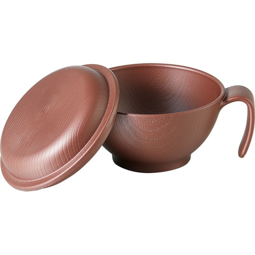 木目 ふわっとフタ付持ちやすい汁椀ハンドル付