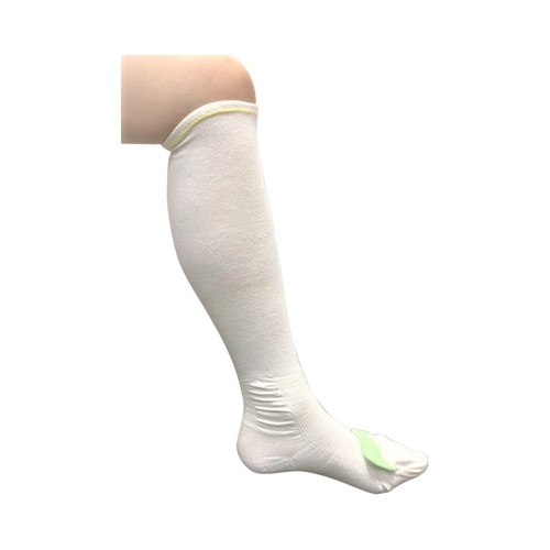 サージカルハイソックス 足首M 白×水色
