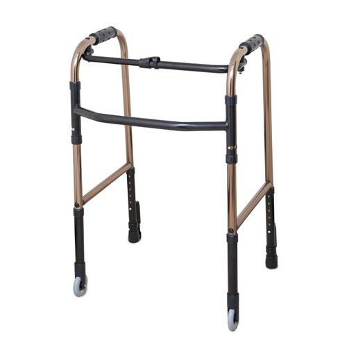 折りたたみ式歩行器 キャスターR 標準 茶