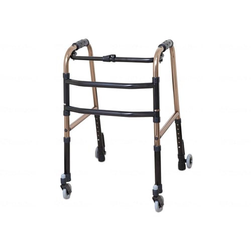 折りたたみ式歩行器 キャスターMR/スモール/茶