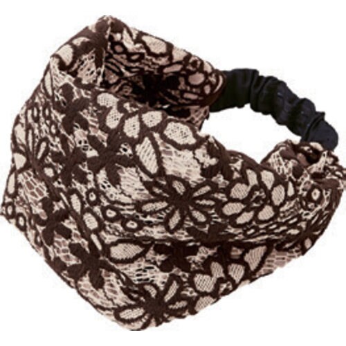 ボリュームレースバンド ベージュブラウン 1310