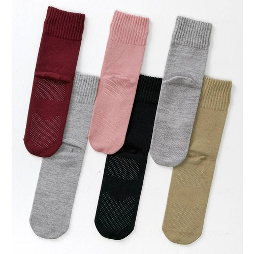 ゴムなしすべり止めソックス婦人(秋冬用)/ピンク