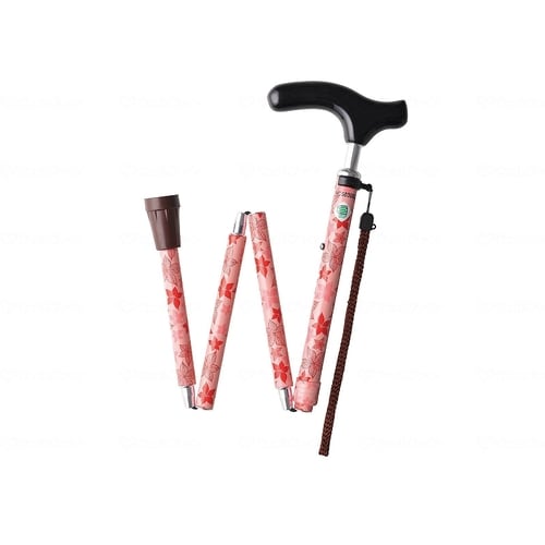 折りたたみアルミステッキEAS アザリアピンク×2