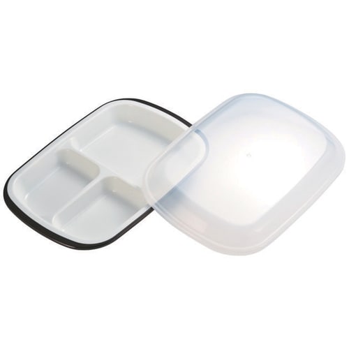 フタ付ランチプレート「楽弁」 濃茶×7