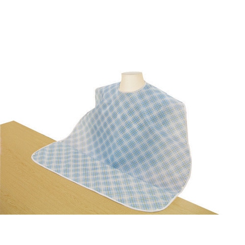 テイコブ食事用エプロンAP04/ポケット付/ブルー