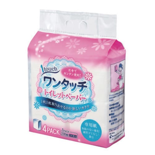 ワンタッチトイレットペーパー 4パック入×11