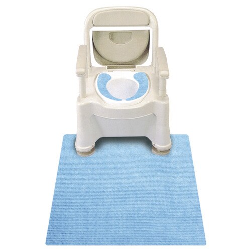 バリアフリー消臭マット ブルー 90×70×2