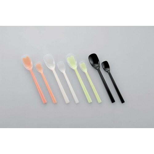 ソフトゴムスプーンシリコン一体タイプ/黄緑/中×7