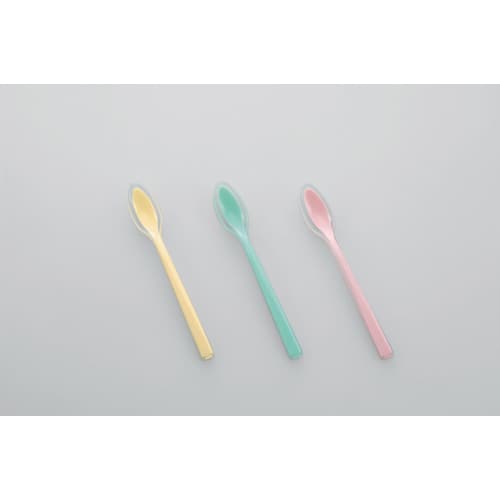 ソフトゴムスプーンシリコン一体タイプ/黄/深型×7