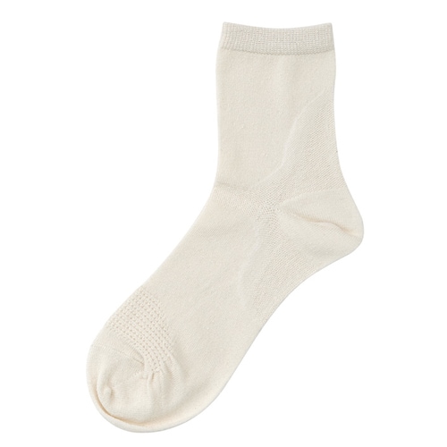 婦人シルクアーチアップソックス オフホワイト×8