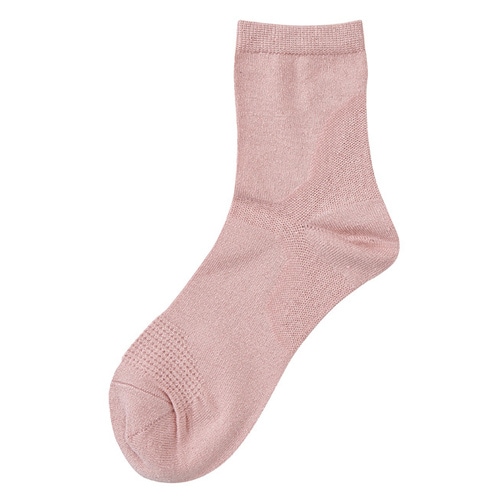 婦人シルクアーチアップソックス ピンク×8