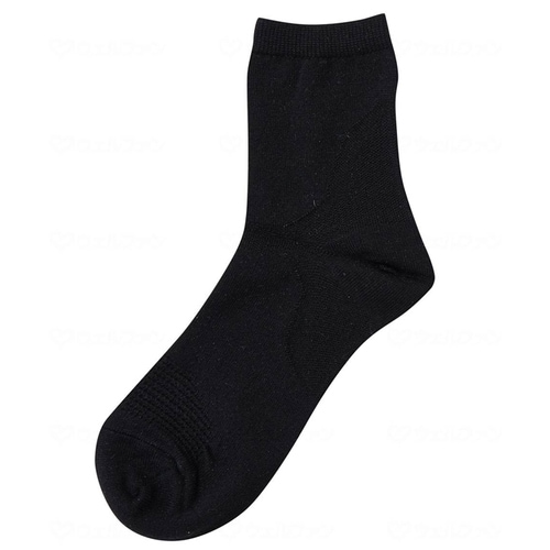 婦人シルクアーチアップソックス ブラック×8