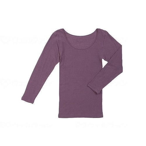着脱なめらかインナー8分袖/パープル/フリー×3
