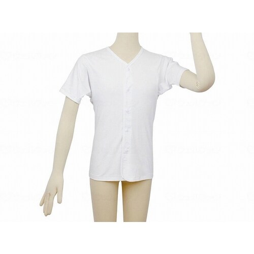 らくホック肌着 半袖 紳士用 ホワイト M×5