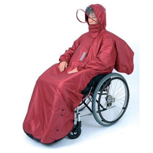 RAKU暖レイン収納袋付 ワインレッド M