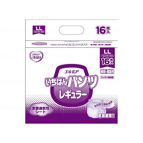 いちばんパンツレギュラー LL 16枚入×4