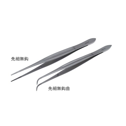 クッシングピンセット 先細無鈎曲