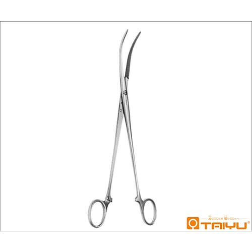 肺切ケリー鉗子 微弯形 無鈎 ネジ止 全長24cm