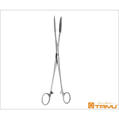 綿紗鉗子(消毒鉗子) 直 ハズシ 全長24cm