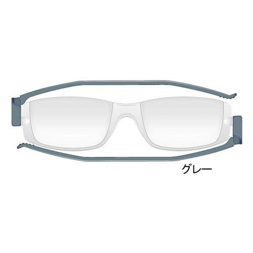 ナンニーニ折りたたみ老眼鏡 度数3 グレー