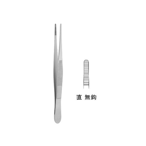 外科鑷子 スタンダード 直/無鈎 18cm
