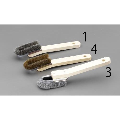 柄付ブラシ(真鍮製/2行・曲)225mm