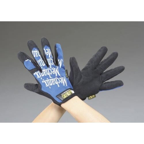 手袋・メカニック(合成革/青)L