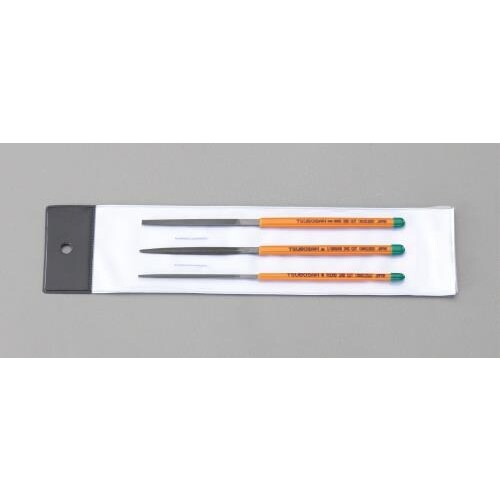 やすり(平・半丸・丸=3本組/中目)170mm