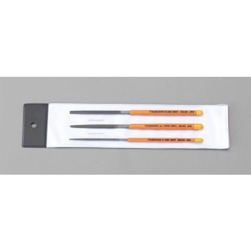 やすり(平・半丸・丸=3本組/細目)215mm