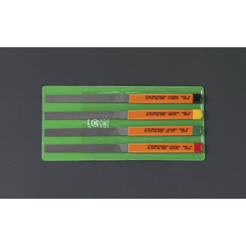 やすり(平・4本組/粗・中・細・油目)185mm