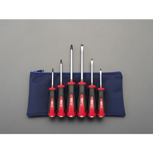 ドライバー(貫通柄・手元六角/ケース付)6本組