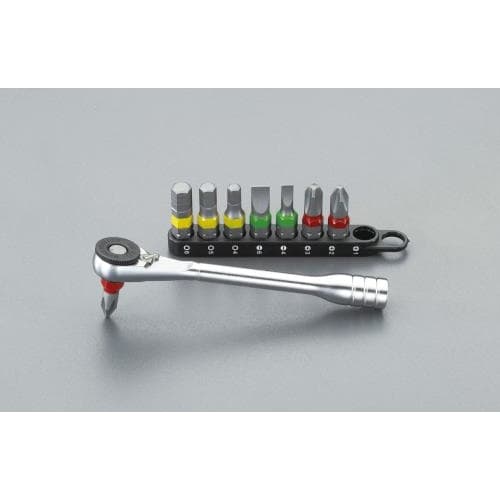 Hexドライバーセット(ラチェット式)+−