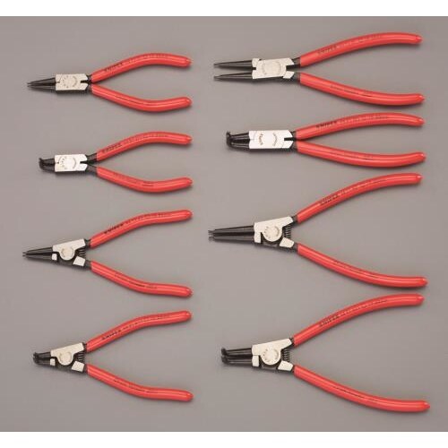 スナップリングプライヤー(軸・穴)8本組