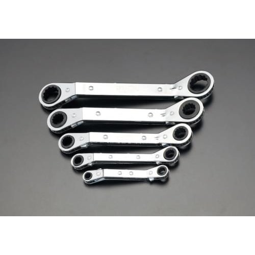 ラチェットメガネ(ミリ・オフセット型)5本組