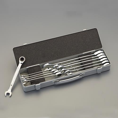 片目片口スパナ(ラチェット式)11本組