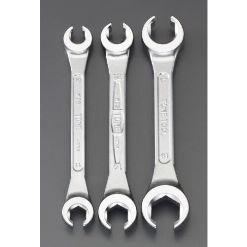 フレアナットレンチ(15゜)3本組